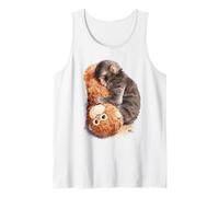 Punch - Cute Baby Monkey & Orangutan Stuffed Toy Watercolor Tank Top