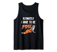Punch Cute Baby Monkey Saying, Ultimately I Have to Be Brave Tank Top