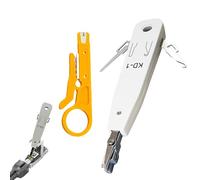Punch Down Tool,2PCS Ethernet Cable Tester,Ethernet Krone Tool for RJ45 Socket Cat5/Cat6/Cat7 & Telephone Cable Cable Socket,Impact Terminal Insertion Tools with Wire Stripper Combo