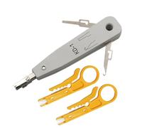 Punch Down Tool,Professional Ethernet Punchdown Tool for RJ45 Socket Cat5/Cat6/Ca7 & Telephone Cable Impact Terminal Insertion Tools,with 2Pcs Wire Stripper,Terminal Insertion Tools