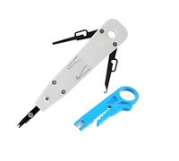 Punch Down Tool,Rj45 Socket Puncher Electrical Tools & Testers Multi-Function Professional Punchdown,for Ethernet Sockets Cat5 Cat5e Cat6 Cat7 Cat8 Telephone Cable Terminals with Wire Blue Stripper