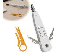 Punch Down Tool, with Impact Function and Wire Cutter, RJ45 Tool for Cat5, Cat6, Cat7, Telephone and LAN Cable Installation, IDC Network Termination with Mini Wire Stripper