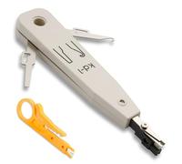 Punch Down Tool with Wire Stripper, Ethernet Tool for RJ45 with Wire Strippers Electrical, Multi-Function Punch Ethernet Down for Cat5/Cat6/Cat7 Network Installation, Durable Electricians Tools
