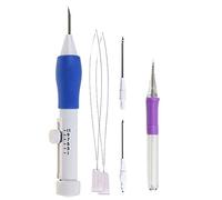 Punch Embroidery Needles,EBILUN Magic Embroidery Stitching Punch Pen Punch Tool Set Craft Tool for Embroidery Threaders DIY Sewing