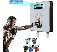 Punch Force Tester with LCD Display, Wall Mount Boxing Reaction Target, Hitting Training Equipment for Speed and Power