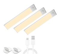 Punch-free smart induction magnetic rechargeable LED light, suitable for bedrooms, entryways, and corridors(Warm White 3PCS,7.87in)