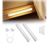 Punch-Free Smart Sensor Magnetic Rechargeable LED Lights, Motion Sensor Light Indoor, Human Body Intelligent Sensor Light, for Bedroom, Kitchen, Cabinets (2Pcs Warm, 30cm/11.81in)