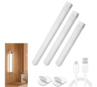 Punch-Free Smart Sensor Magnetic Rechargeable Led Lights, Motion Sensor Light Indoor, Under Cabinet Kitchen Light, Rechargeable Motion Activated Cabinet Lights (White,30CM+30CM)