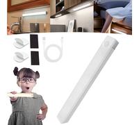 Punch-Free Smart Sensor Magnetic Rechargeable Led Lights, Rechargeable Motion Activated Cabinet Lights, Motion Sensor Light Indoor, Under Cabinet Bedroom Stair Lighting Wireless Indoor (White,30CM)