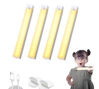 Punch-Free Smart Sensor Magnetic Rechargeable LED Lights, Under Cabinet Lighting, Motion Sensor Light Indoor, Stick on Lights, Wireless Closet Lights for Kitchen, Stairs, Wardrobe (30cm*Warm)