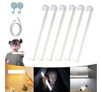 Punch-Free Smart Sensor Magnetic Rechargeable Led Lights, Wireless Automatically Motion Sensor Light Indoor, Motion Activated Cabinet Wall Led Lights (White, 2pc)