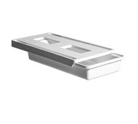 Punch-Free Under-Desk Drawer Storage Box, Invisible ABS Organization Compartment for Office Home, Space-Saving Desktop Solution, No Drilling Required(Small)
