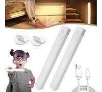 Punch-Frees Smart Sensor Magnetic Rechargeable LED Lights | Motion Sensor Light Indoor | Under Cabinet Lighting, Stick Lights, Cordless Wireless Closet Lights for Kitchen, Stairs, Wardrobe, Bedroom