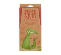 Punch & Judy - Kids Organic Bamboo Toothbrushes - Made with Sustainable, Biodegradable Bamboo - with Recyclable Packaging (4 Pack, Multi Colours)