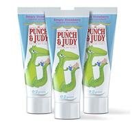 Punch & Judy Kids Toothpaste - Baby Strawberry Flavour, 0-2 Years, Fluoride, Sugar Free (3x50ml)