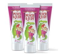 Punch & Judy Kids Toothpaste - Fun Bubblegum Flavour, 3+ Years, Fluoride, Sugar Free (3 x 50ml)
