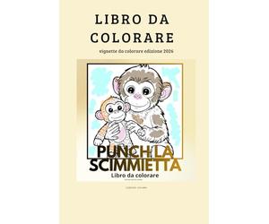 Punch la scimmietta: Libro da colorare