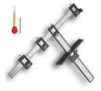 Punch Locator Drill Guide, Hole Puncher Drilling, Adjustable Cabinet Hardware Jig, Drill Guide for Installation of Handles, Wood Drilling Dowelling for Installation of Handles (Black)