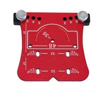 Punch Locator Plus Limiting Frame Precision Aluminum 35mm Woodworking Alloy Hole Guide Jig with Hinge Door Cabinet for Opener Drill on Installation (Red)