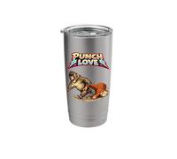 Punch Love Funny Monkeys Play Fighting Cartoon Primate Stainless Steel Insulated Tumbler