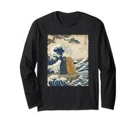 Punch & Momo-chan New Love Wave Art Humor Long Sleeve T-Shirt
