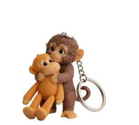 Punch Monkey Keychain Decoration | Protect Punch The Monkey Keychain | 3D Cute Monkey Holding Plush Toy Keyring for Backpack Purse Car Keys, Gift for Animal Lovers (1, Style-C)