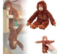 Punch Monkey Plush, Cute Monkey & Orangutan Soft Plush,Realistic Soft Cuddly Monkey Plushies,Orangutan Gorilla Tag Plush Soft Gifts For Adults (18cm, One Size)