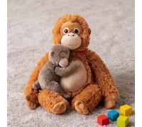 Punch Monkey Plush, Punch Monkey Stuffed Animal Plushie, Large Orangutan Teddy Soft Toy, Washable & Safe, Gifts For Kids And Adults, Realistic Soft Cuddly Monkey Toy (C#)