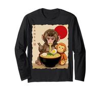 Punch Monkey Ramen Funny Ramen Noodles Punch Monkey Long Sleeve T-Shirt
