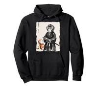 Punch Monkey Samurai Warrior Ink Artwork Punch Monkey Pullover Hoodie