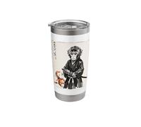 Punch Monkey Samurai Warrior Ink Artwork Punch Monkey Stainless Steel Insulated Tumbler