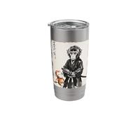 Punch Monkey Samurai Warrior Ink Artwork Punch Monkey Stainless Steel Insulated Tumbler