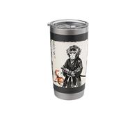 Punch Monkey Samurai Warrior Ink Artwork Punch Monkey Stainless Steel Insulated Tumbler