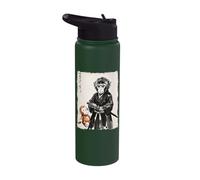 Punch Monkey Samurai Warrior Ink Artwork Punch Monkey Stainless Steel Insulated Water Bottle