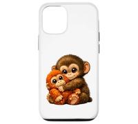 Punch Monkey With Teddy Bear Cuddling Viral Internet Meme Case for iPhone 12/12 Pro