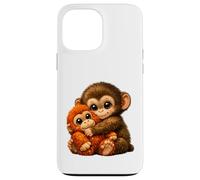 Punch Monkey With Teddy Bear Cuddling Viral Internet Meme Case for iPhone 13 Pro Max