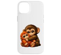 Punch Monkey With Teddy Bear Cuddling Viral Internet Meme Case for iPhone 14 Plus