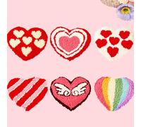 Punch Needle Coasters Embroidery Kits,Heart Punch Needle Set Punch Needle Kit Punch Needle Tools Kits Punch Needle Kit for Beginners Different Love Pattern Crafting Tool