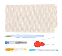 Punch Needle Embroidery Kit, DIY Woolen Yarn Tools Set with Brass Tube Needles, Scissors, Threader, and Fabric Marker - Durable ABS Handles, Perfect for Clothing and Home Decor
