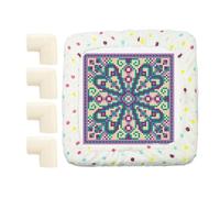 Punch Needle Gripper Frame Cover, Gripper Strip Frame Cover, Flannel Cover for Tufting Frame, Craft Sewing Frame Cover with 4 Foam Anti-Collision Corners, Embroidery Hoop Cover, Embroidery Strips