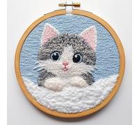 Punch Needle kit for Beginners, Charming Snow Series Punch Needle DIY Handmade Holiday Craft, Punch Stitching kit for Adults, Needle Punch Kits for Adults, Seasonal Festive Project