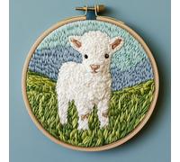 Punch Needle kit for Beginners, Cute Highland Cow DIY Handmade Punch Stitching kit for Adults, Needle Punch Kits for Adults, Creative Decoration Craft