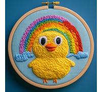 Punch Needle kit for Beginners, Little Duck Punch Stitching kit for Adults, Needle Punch Kits for Adults, Creative DIY Handmade Craft Set