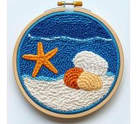 Punch Needle kit for Beginners, Ocean and Nature Underwater Punch Stitching kit for Adults, Needle Punch Kits for Adults, Handmade Craft