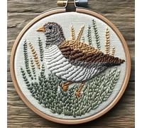 Punch Needle kit for Beginners, Punch Stitching kit for Adults, Needle Punch Kits for Adults - Grouse in The Grass