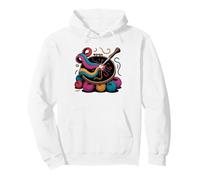 Punch Needle Mushroom Rug Art Cottagecore Nature Crafter Pullover Hoodie