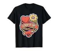Punch Needle Rug Maker Yarn Loop Gift Value Graphic T-Shirt, Men, Black, S