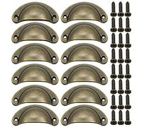 Punch- Old-Fashioned Drawer -Mounted Handle Retro Classical Cabinet Shoe Medicine Semi-Circular Antique Copper Thickened 2088 Bronze of 12