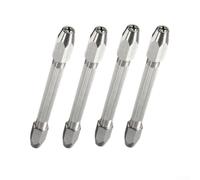 Punch Pin Vice Set for Holding 0-3.1 mm Drill Bits, Steel Collet Tool for Clock Repair, Watchmaking & -Carving - 4-Piece Kit, Compact 10.5 cm x