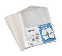 Punch Pockets - Arpan Strong Transparent Poly Punched Pockets Sleeves Top-Opening Document Wallets (A5 - Clear 104 X 12 Pack)